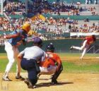 A basbeall game, the National game of Cuba.